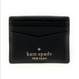 ♠️ Kate Spade Small Slim Card Holder Black NWT